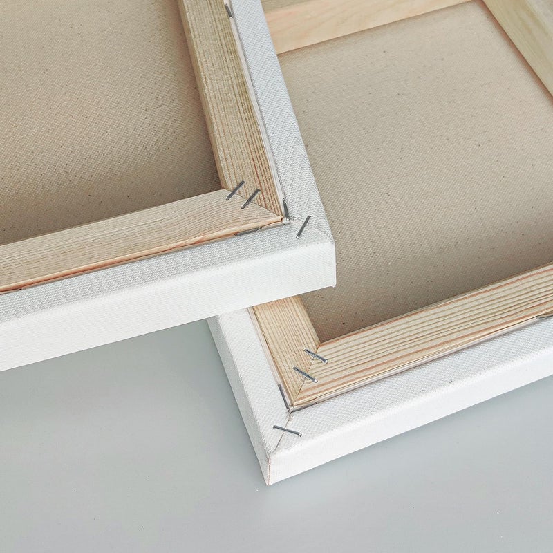 Artkey Gallery Wrapped Stretched Canvases for Painting 10x20 Inch 3-Pack, 16 oz Triple Primed Acid-Free 100% Cotton Blank Canvas, Rectangular Spline Canvas for Oil Paint Acrylics Pouring & Wet Art Media - Image 2